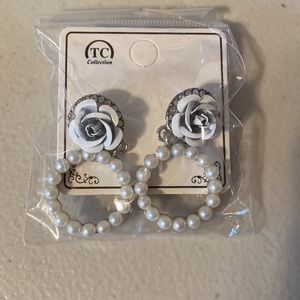Rose Hoop Earrings